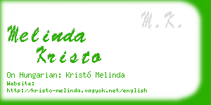 melinda kristo business card