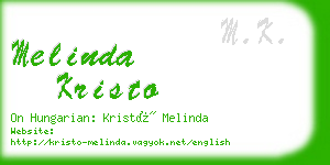 melinda kristo business card